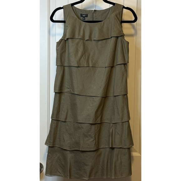 TALBOTS Petite Dress Tired Layered Shift Sz 4P Sleeveless Knee Length Retail 159 - Picture 1 of 7